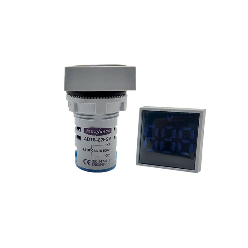 Panel Mount Square AC Digital Led Voltmeter AC 60-500V - View 3