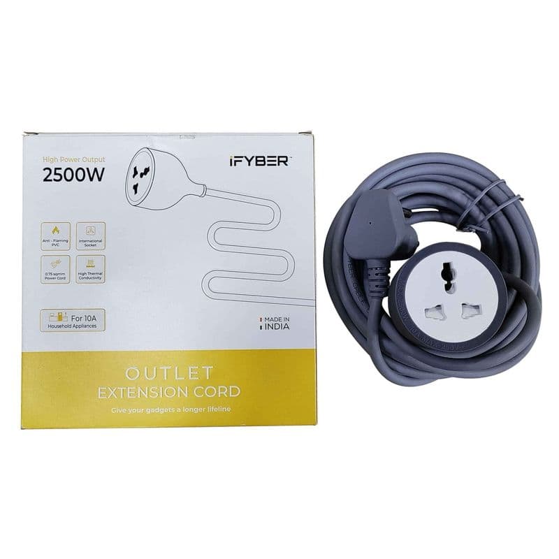 Outlet extension cord IFYBER IFOEC-05 – 5 Meter heavy duty power extension - View 3