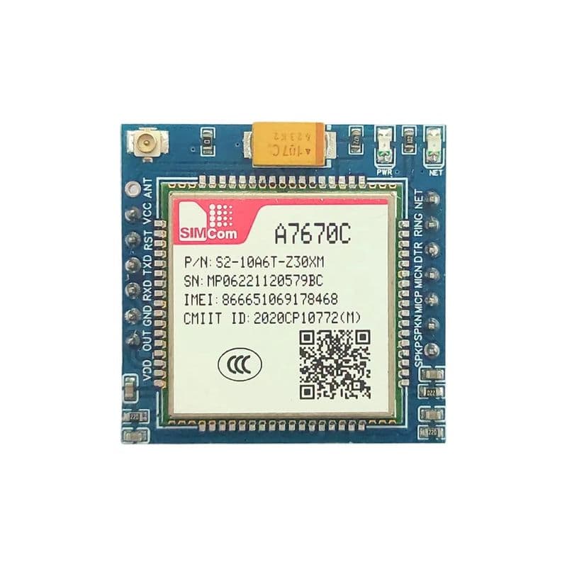 SIMA7670C 4G LTE GSM/GPRS Module with Breadboard Friendly Breakout - View 1