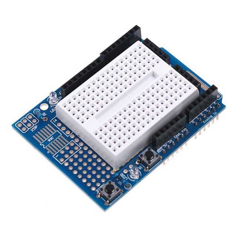 UNO Proto Shield Prototype Expansion Board With SYB-170 Mini Breadboard - View 1