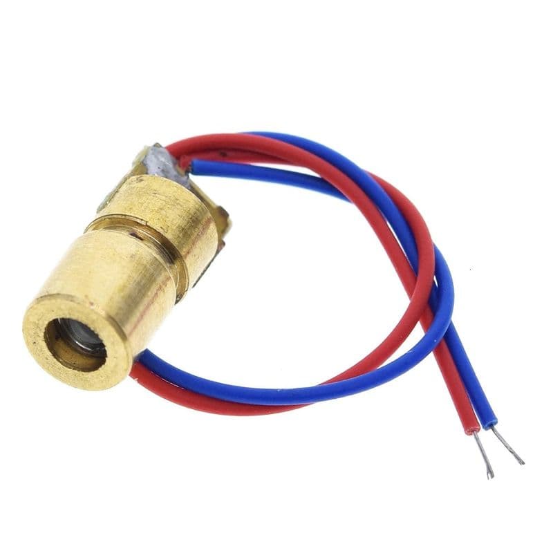 Mini Laser Dot Diode Module - 650nm 6mm 5VDC 5mW - View 1