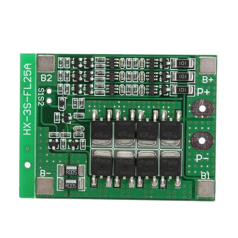 HX-3S-FL25A-A BMS 3 Cell 12v 25A Li-ion Battery Charge/Discharge Protection Module - View 2
