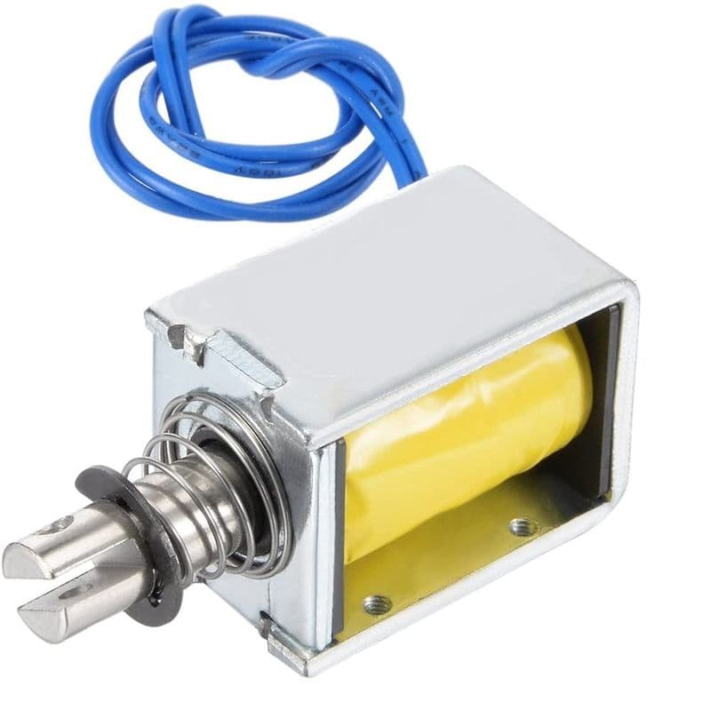 12V 1A 12W Push Pull Type Open Frame Solenoid Electromagnet - View 1