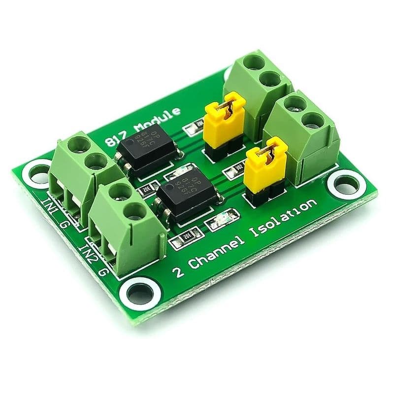 PC817 2 Channel Optocoupler Isolation Module - View 1