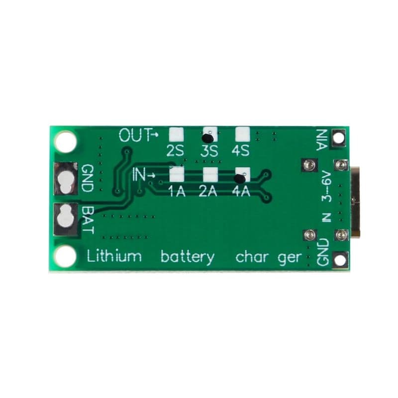 4S 16.8V 2A 18650 Lithium Battery Charger Module Type C - View 3